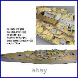 1200 Upgrade Set for USS Missouri Battleship Trumpeter 03705 Wooden Deck Barrel