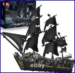 13111 Pirates Ship Model Building Blocks Kits, MOC Black Pearl Sailboat Model Co