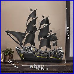 13111 Pirates Ship Model Building Blocks Kits, MOC Black Pearl Sailboat Model Co
