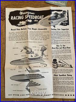 1955 MONOGRAM Dipsy Doodle RACING SPEEDBOAT Hydroplane KIT # P398 Complete