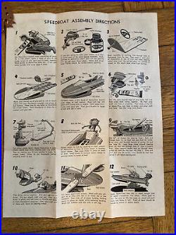 1955 MONOGRAM Dipsy Doodle RACING SPEEDBOAT Hydroplane KIT # P398 Complete