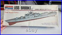 1973 Monogram Model Kit USS Brooke Guided Missile Destroyer Ship #6855 NEW