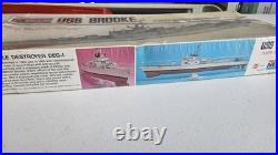 1973 Monogram Model Kit USS Brooke Guided Missile Destroyer Ship #6855 NEW