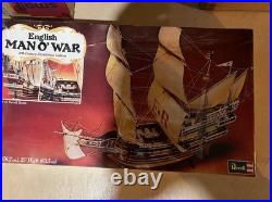 1974 Revell Man O'War English Clipper Ship Plastic Model Kit