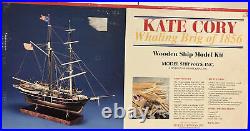 1992 Ship Ways Inc. Kate Cory Whaling Brig Of 1856. Wooden Model Kit #2031