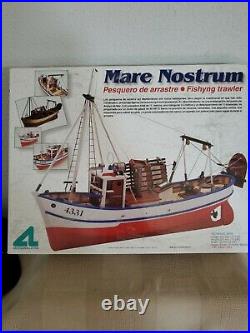 1996 Artesania Latina Wood Model Ship Mare Nostrum Fishyng Trawler 135