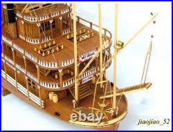 1/100 MISSISSIPPI 1870 Steam Paddle Wheeler Wooden Ship Model Kit, Length 540mm