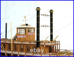 1/100 MISSISSIPPI 1870 Steam Paddle Wheeler Wooden Ship Model Kit, Length 540mm