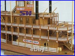 1/100 MISSISSIPPI 1870 Steam Paddle Wheeler Wooden Ship Model Kit, Length 540mm