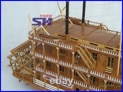 1/100 MISSISSIPPI 1870 Steam Paddle Wheeler Wooden Ship Model Kit, Length 540mm