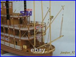 1/100 MISSISSIPPI 1870 Steam Paddle Wheeler Wooden Ship Model Kit, Length 540mm