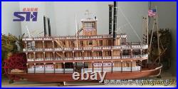 1/100 MISSISSIPPI 1870 Steam Paddle Wheeler Wooden Ship Model Kit, Length 540mm