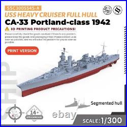 1/300 Military Model Kit USS Portland-class CA-33 Heavy Cruiser 1942 Full Hull