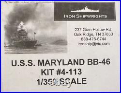 1/350 Commander Models / ISW USS Maryland BB-46 Pearl Harbor 1941 Fit Resin & PE