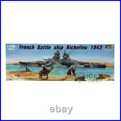 1/350 Scale Trumpeter 05311 French Battleship Richelieu 1943 Warship KIT Model 1/350 Scale Trumpeter 05311 French Battleship Richelieu 1943 Warship KIT Model
