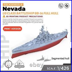 1/426 Military Model Kit US Nevada Class Battleship BB-36 Full Hull