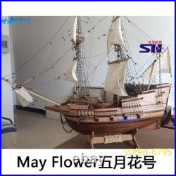 1/48 Mayflower Wooden Sailboat Model Kit Yuanqing Shihai Ship Model Unassembled