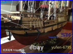 1/48 Mayflower Wooden Sailboat Model Kit Yuanqing Shihai Ship Model Unassembled