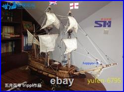 1/48 Mayflower Wooden Sailboat Model Kit Yuanqing Shihai Ship Model Unassembled