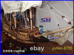 1/48 Mayflower Wooden Sailboat Model Kit Yuanqing Shihai Ship Model Unassembled