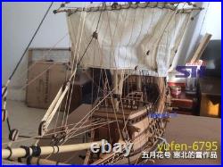 1/48 Mayflower Wooden Sailboat Model Kit Yuanqing Shihai Ship Model Unassembled