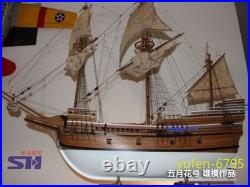 1/48 Mayflower Wooden Sailboat Model Kit Yuanqing Shihai Ship Model Unassembled