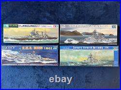 1/700 Trumpeter Bismarck, Prince Eugen, Hood and Tamiya Prince of Wales withextras 1/700 Trumpeter Bismarck, Prince Eugen, Hood and Tamiya Prince of Wales withextras