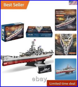 2228 Piece USS Missouri Battleship Kit Detailed WWII Ship Model for Collectors