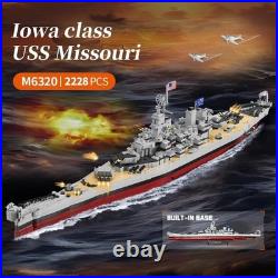 2228 Piece USS Missouri Battleship Kit Detailed WWII Ship Model for Collectors