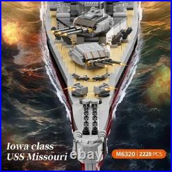 2228 Piece USS Missouri Battleship Kit Detailed WWII Ship Model for Collectors