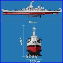 2228 Piece USS Missouri Battleship Kit Detailed WWII Ship Model for Collectors
