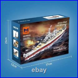 2228 Piece USS Missouri Battleship Kit Detailed WWII Ship Model for Collectors