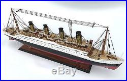 23 RMS Titanic Ocean Liner Wooden Model White Star Line Cruise Ship Boat New