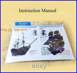24inch DIY Kit Black Pearl Wooden Ship Model Kit Premium Version Handmade Craft