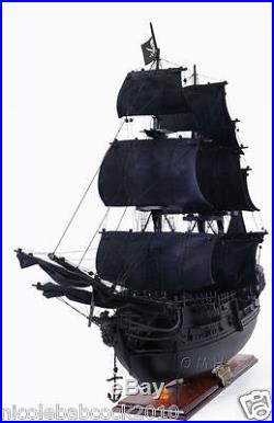 28 Black Pearl Caribbean Pirate Ship Wooden Model Fully Assembled Collectible