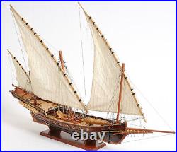 35 Inch Xebec Wooden Ship Boat Model Replica