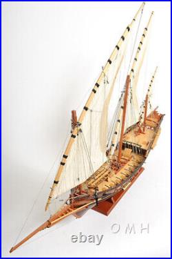 35 Inch Xebec Wooden Ship Boat Model Replica