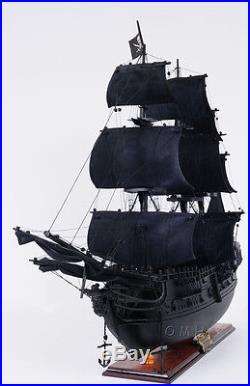 35 Long Black Pearl Pirate Handmade Wooden Ship Model