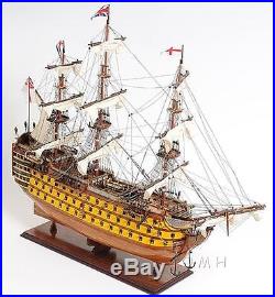 37 HMS VICTORY PAINTED Handcrafted Wooden Model Ship