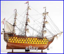 37 HMS VICTORY PAINTED Handcrafted Wooden Model Ship