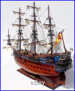 37 San Felipe Wooden Ship Model Ready Display