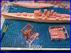 3D Printed 1/350 USS Helena (CL-50) Brooklyn class light cruiser (full hull)