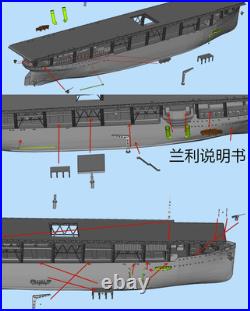 3D Printed Model 1/700 USS Langley Aircraft Carrier CV-1 Unpainted Kit
