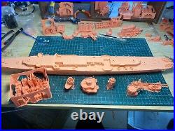 3D Printed kit 1/200 USS Fletcher class destroyer (full hull)