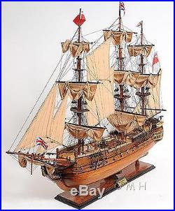 3 Foot Long H. M. S SURPRISE Wooden Handcrafted Model Ship