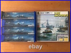 4 Minic Battleships with Anchorage Kit Yamato Scharnhorst Bulwark Vanguard