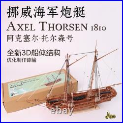 AXEL THROSEN 1810 1/72 400mm 15.8 Norwegian Navy Gunboat Wooden Model Ship Kit