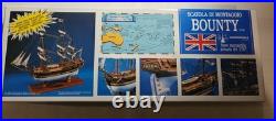 Aeropiccola Bounty English Merchant Ship 1787 Wooden Model Italy Vintage