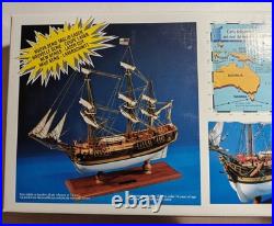 Aeropiccola Bounty English Merchant Ship 1787 Wooden Model Italy Vintage