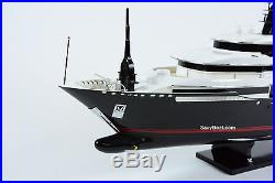 Alfa Nero Yacht Handmade Wooden Motor Yacht Ship Model 40